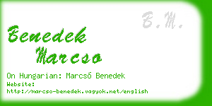 benedek marcso business card